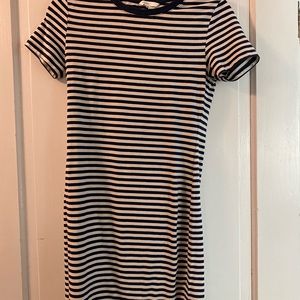 Hm fitted dress, blue and hire stripes, summer dress